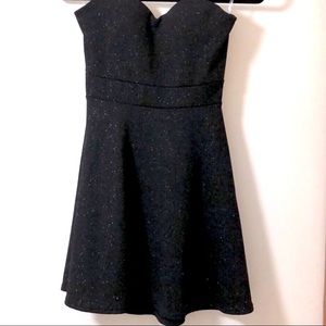 Wet Seal black strapless skater dress size Med
